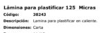 Micas- laminas para plastificar tamaño carta 125 micras 100 unidades Deli (GS-38243)