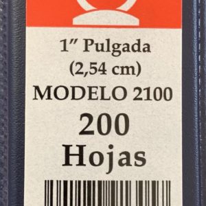PORTAFOLIO BACO PLAST 1" AZUL 1” (2,54cm) 200 hojas (2100)