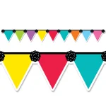 Borde de pizarra pennant party (CPT10476)