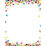 Hojas decoradas para impresora diseño Confetti (TCR2735)