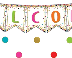 Mural Welcome Confetti Pennants (TCR3608)
