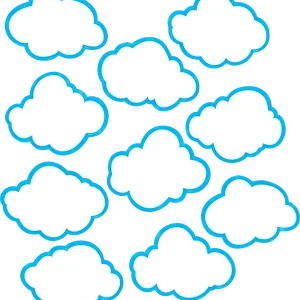 Distintivos pequeños nubes (30 uds) (TCR5045)