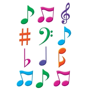 Distintivos pequeños notas musicales(30 uds) (TCR5482)