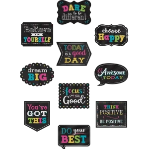 Distintivo grande chalkboard brights positive saying (TCR5576)