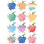 Distintivos pequeños manzanas watercolor (TCR5635)