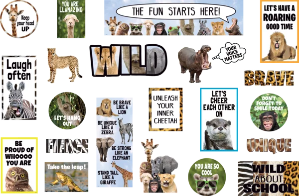 Mini Mural Go Wild Animals(TCR6852)