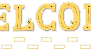 Mural Buzzing Bees Welcome  (TCR6912)