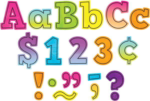 Moldes de Letras Brights 4Ever 4" (TCR6936)