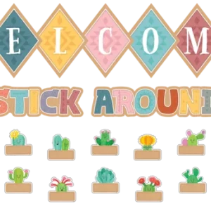 Mural Happy Cactus Crew Welcome (TCR6953)