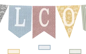 Mural Classroom Cottage Pennants Welcome (TCR7170)