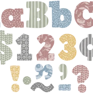 Moldes de Letras Classroom Cottage Bold Block 4" (TCR7194)