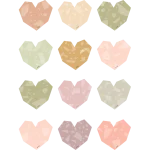 Distintivo pequeño Terrazzo Tones Hearts (TCR7220)