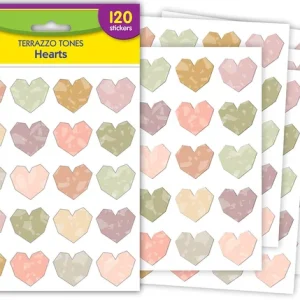 Calcomanías Terrazzo Tones Hearts (TCR7228)