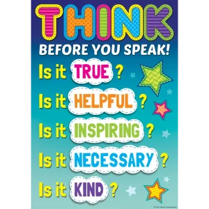 Afiche Think Before You Speak (TCR7408)