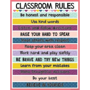 Afiche Oh Happy Day Classroom Rules (TCR7453)