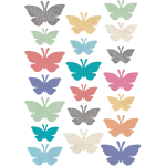 Distintivo tamaños variados Home Sweet Classroom Butterflies (TCR8562)