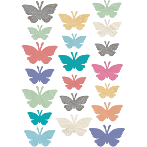 Distintivo tamaños variados Home Sweet Classroom Butterflies (TCR8562)