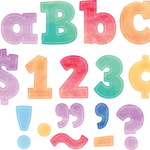 Moldes de Letras Watercolor Bold Block 4" (TCR8889)