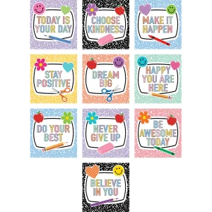 Distintivo grande Cool for School Positive Sayings (TCR9307)