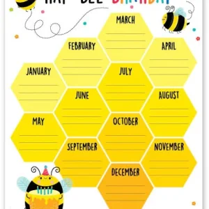 Afiche Meses diseño abejas (CTP10817)