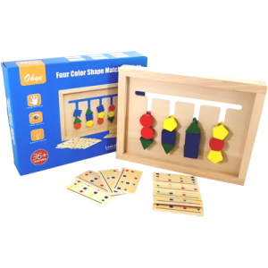 JUEGO DE MADERA COPIAR LA IMAGEN FORMAS GEOMÉTRICAS 29X22CM (DD1202)