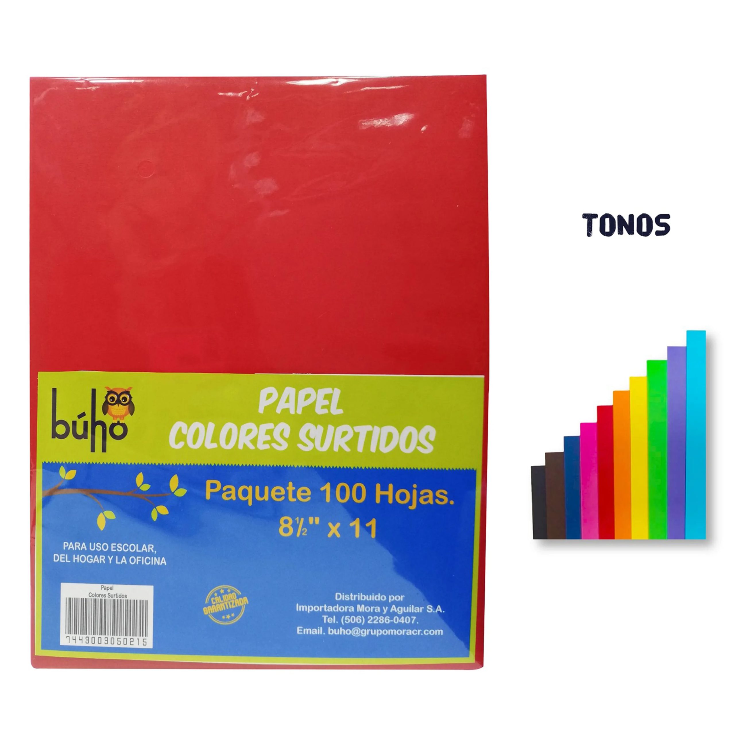 PAPEL COLOR BUHO CARTA C SURT 100H (GM-10460018)