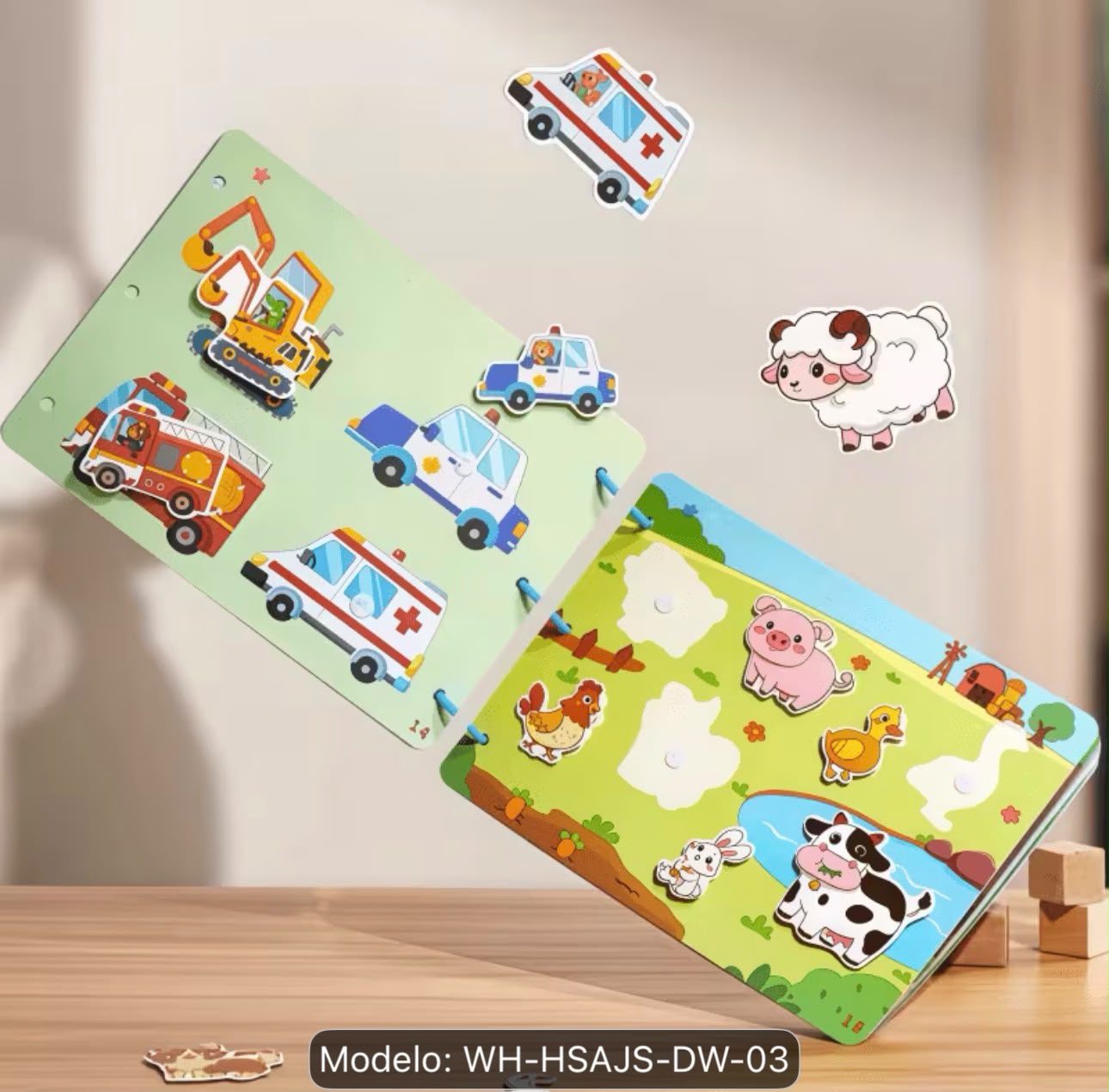 Libro de pegatinas interactivo