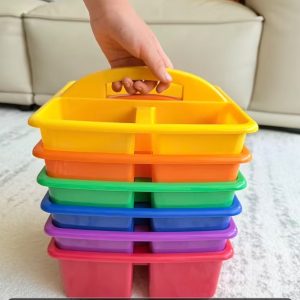 Juego de 5 cajas de almacenamiento de colores aleatorias