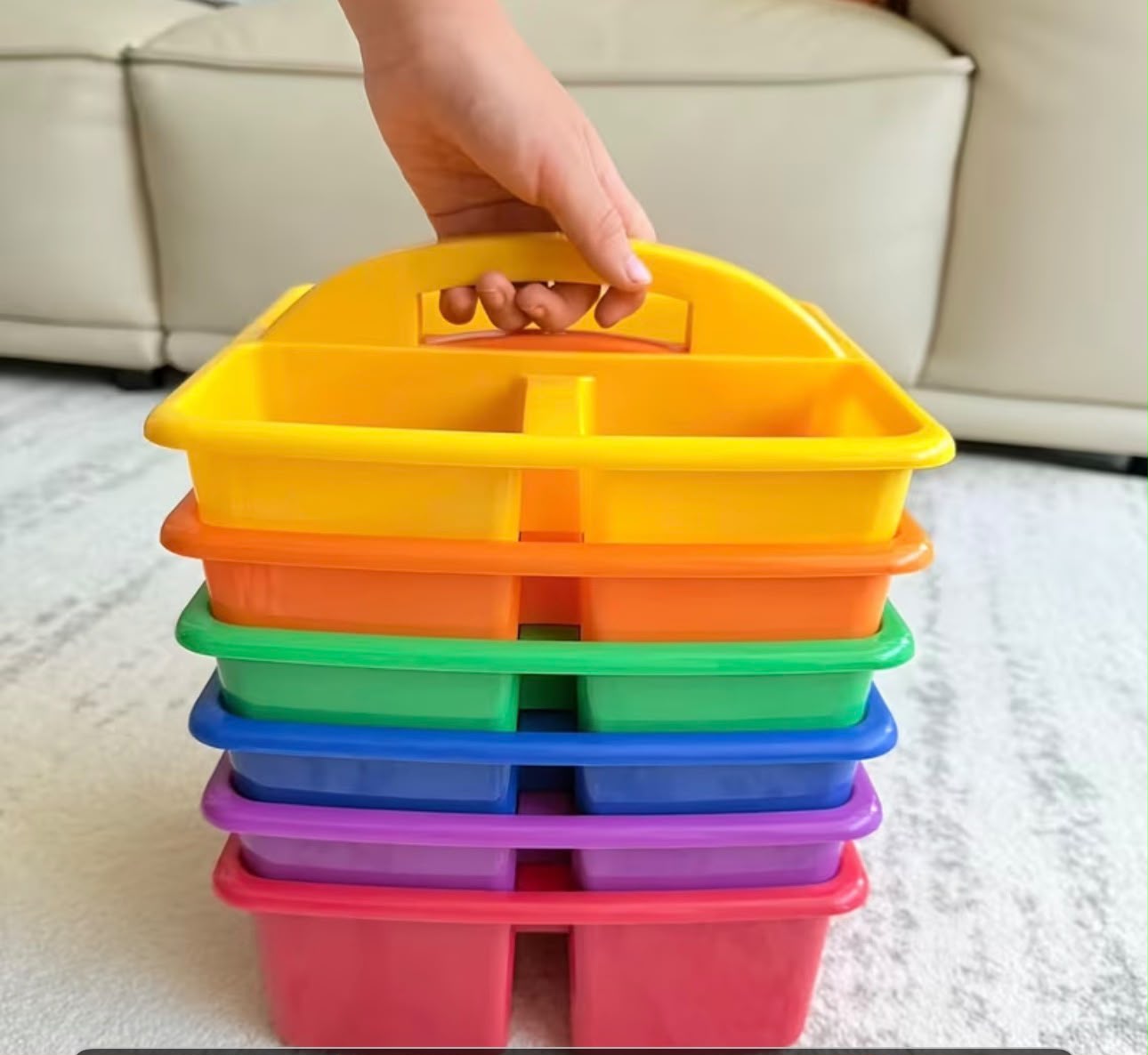Juego de 5 cajas de almacenamiento de colores aleatorias