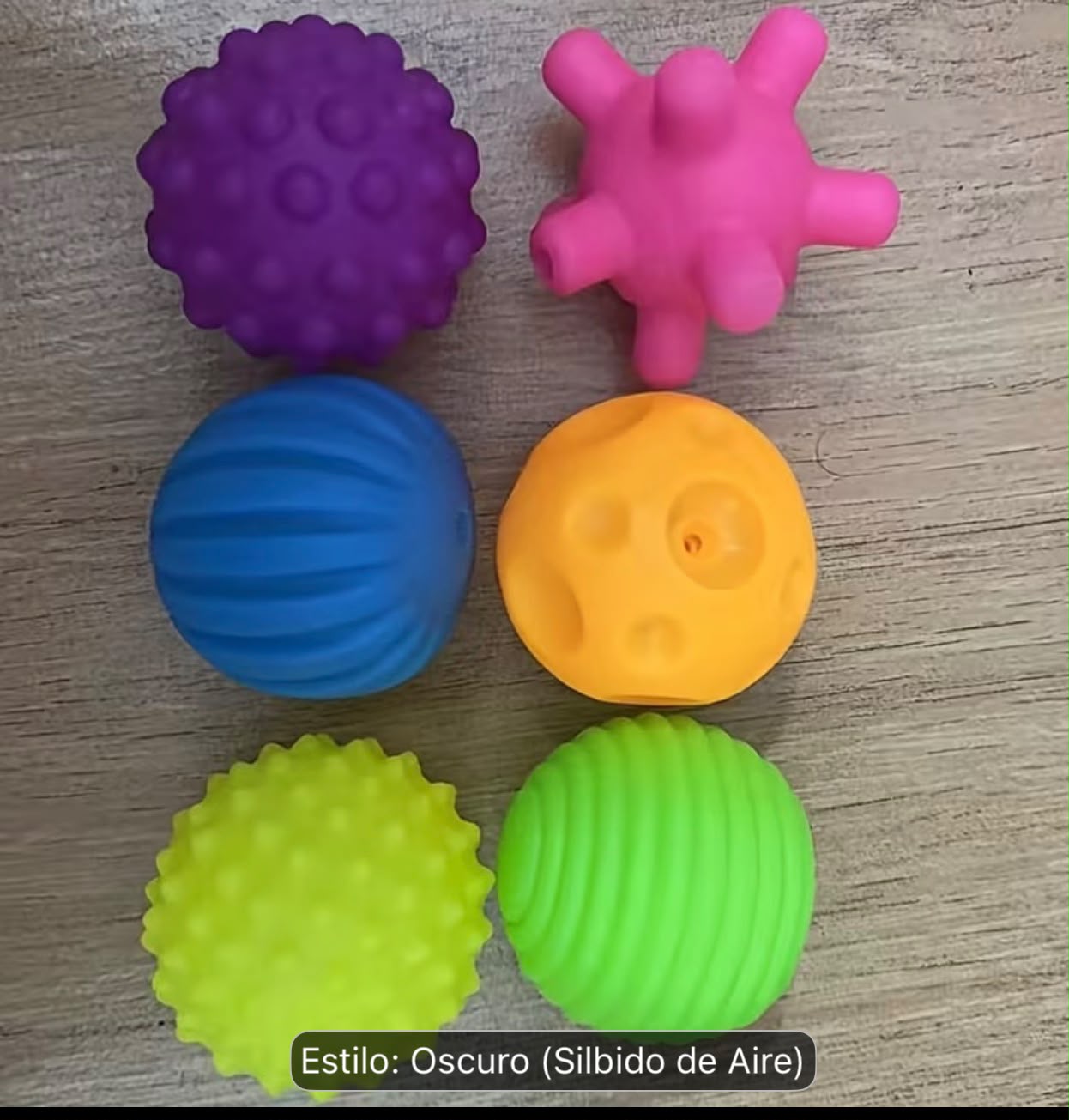 6 bolas sensoriales texturizadas para tocar con la mano