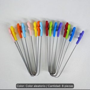 Juego de 8 mini pinzas de silicona vibrantes