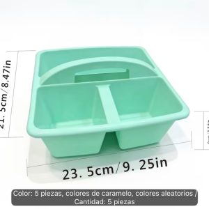 Juego de 5 cajas de almacenamiento de plastico